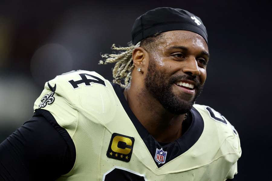 Cam Jordan smiles after a game (2025)