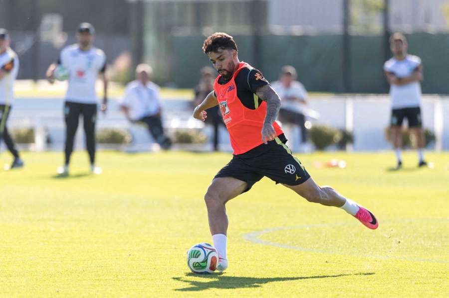 Paquetá durante treinamento da Seleção em Morristown