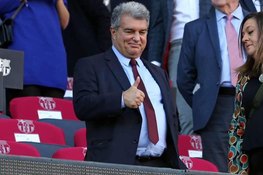 Joan Laporta en el Camp Nou