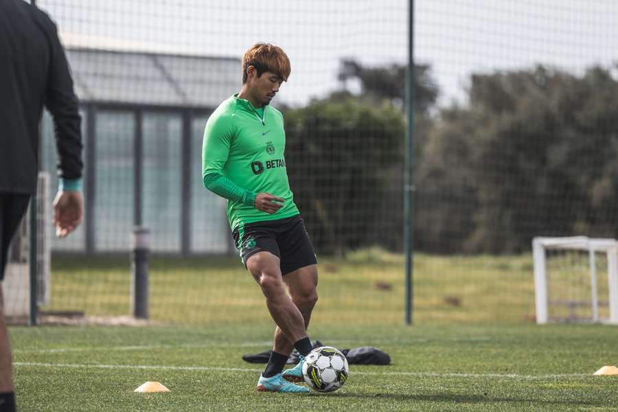 Morita no treino desta sexta-feira