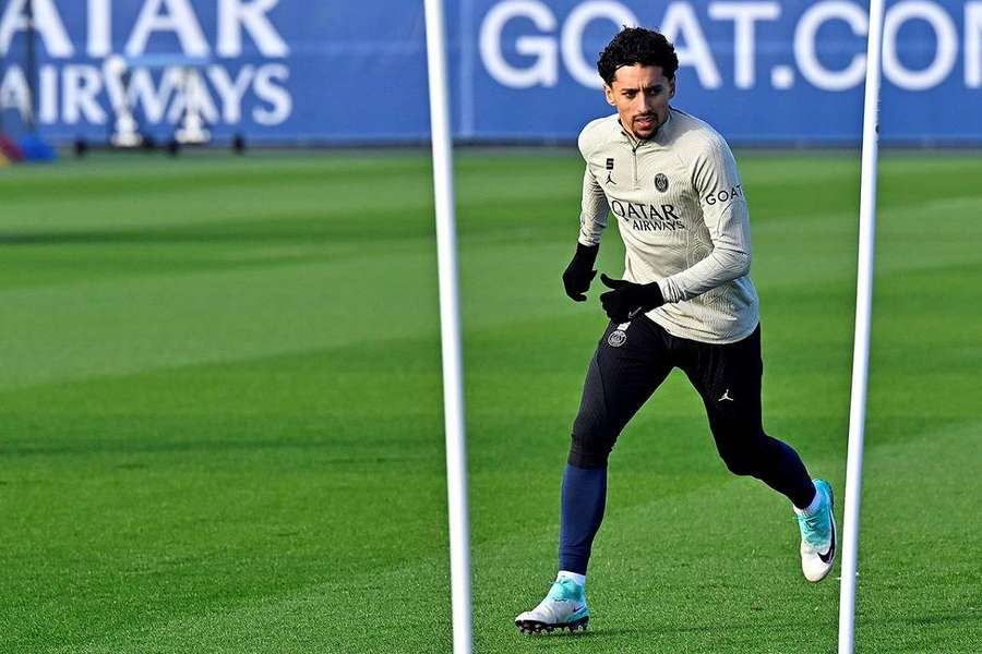 Marquinhos no treino de segunda-feira, 11 de dezembro. 