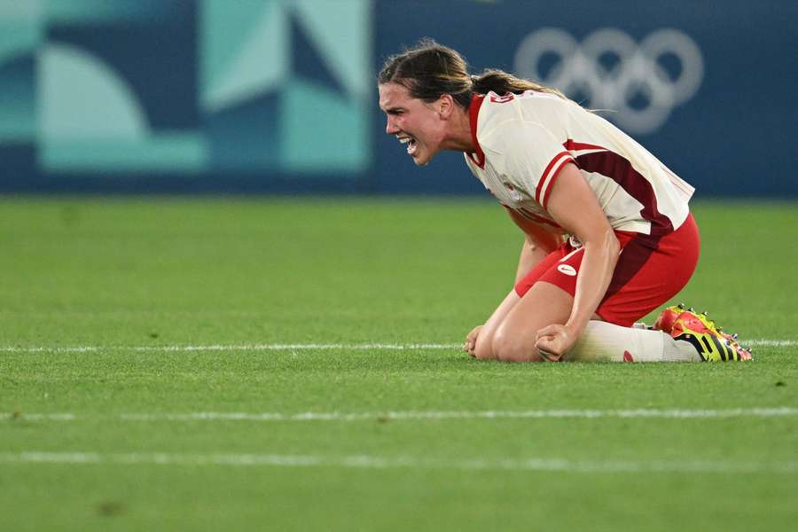 Vanessa Gilles lors du match face à la France.