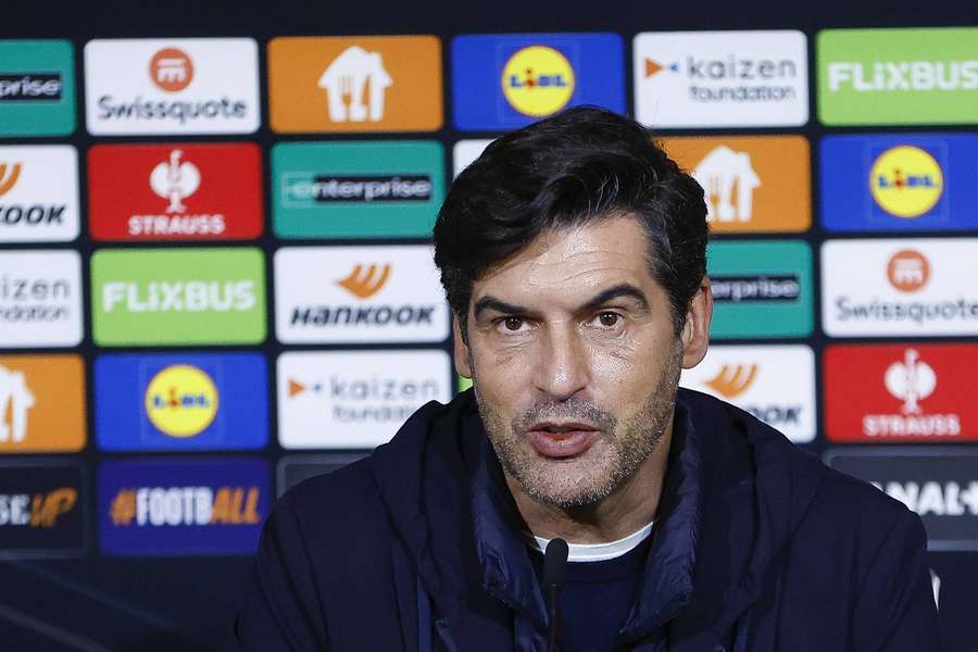 Paulo Fonseca face à la presse jeudi soir. Paulo Fonseca face à la presse jeudi soir.