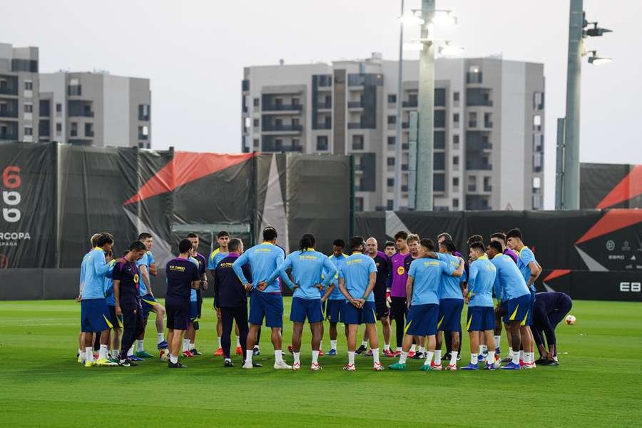 El Barça, en un entrenamiento