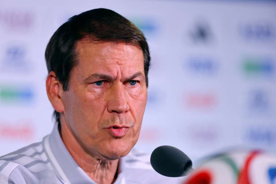Belgium coach Rudi Garcia during the press conference Belgium coach Rudi Garcia during the press conference