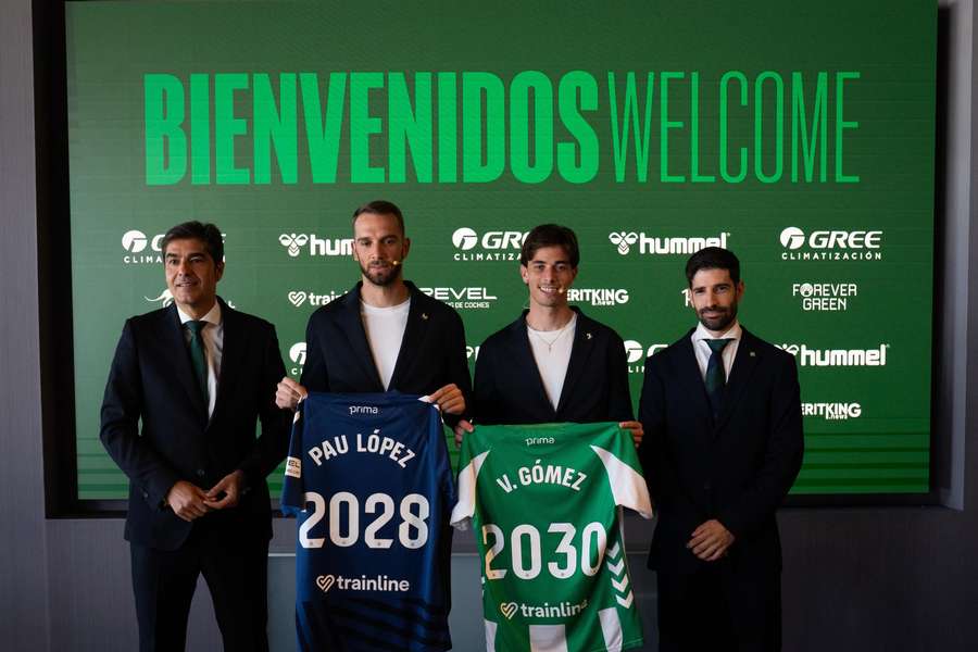 Pau Lopez y Valentín Gómez, presentados con el Betis