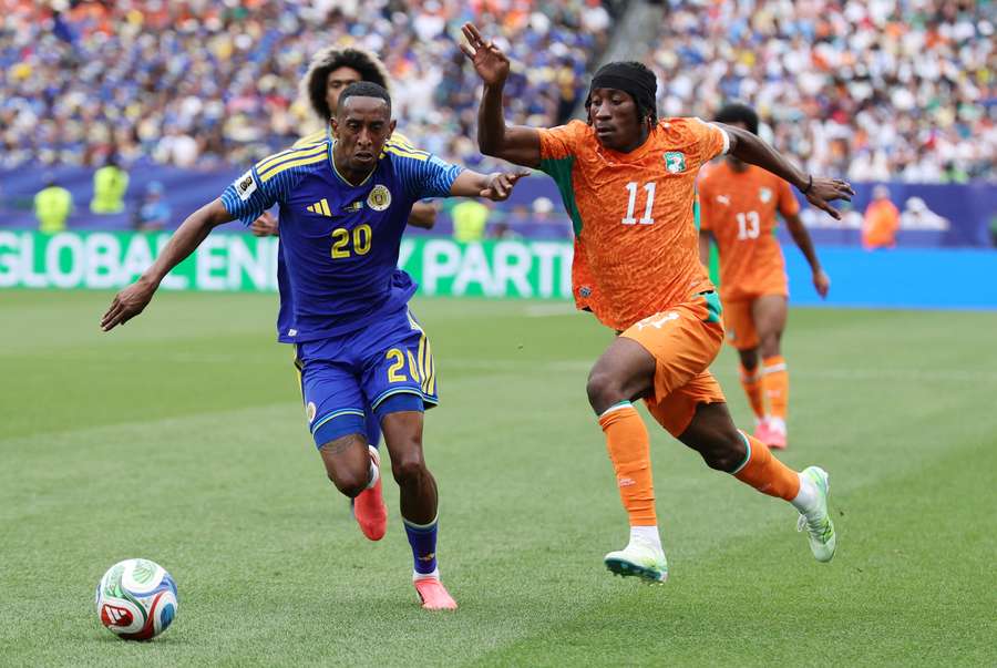 Yan Diomande (right) is waiting to discover his next destination