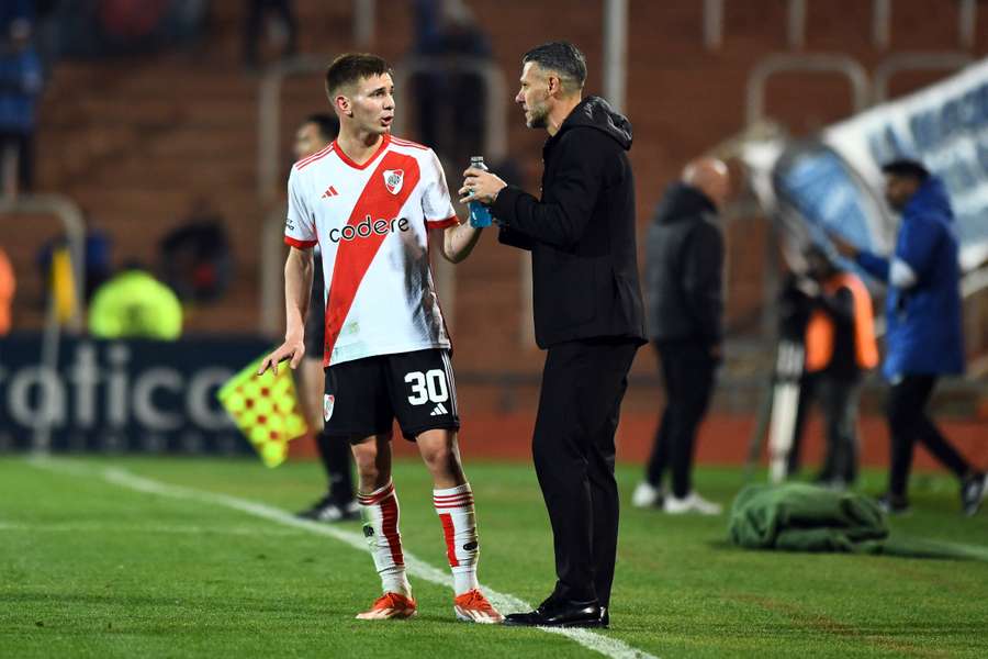 Franco Mastantuono y Martín Demichelis