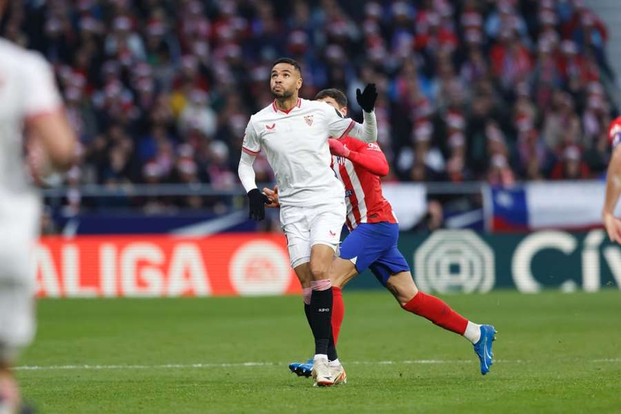 Youssef En-Nesyri durante el Atlético de Madrid-Sevilla