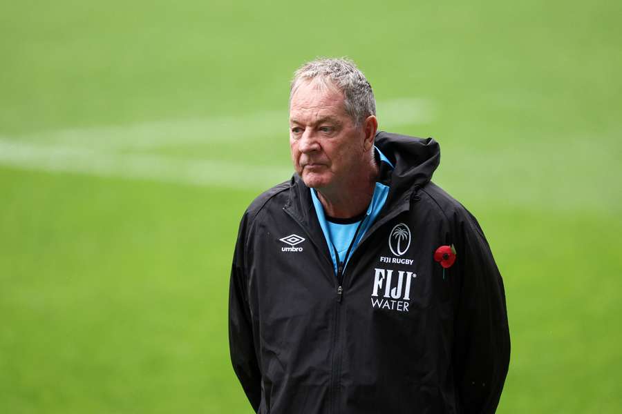 Mick Byrne overseeing a Fiji training session last year.
