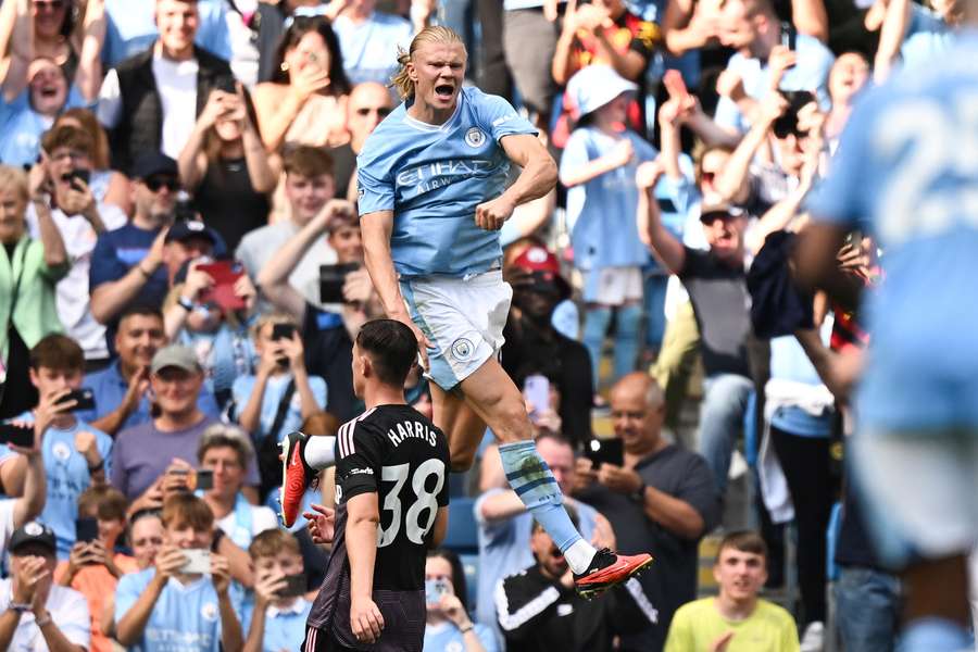 Haaland marcou o primeiro hat trick desta época, diante do Fulham