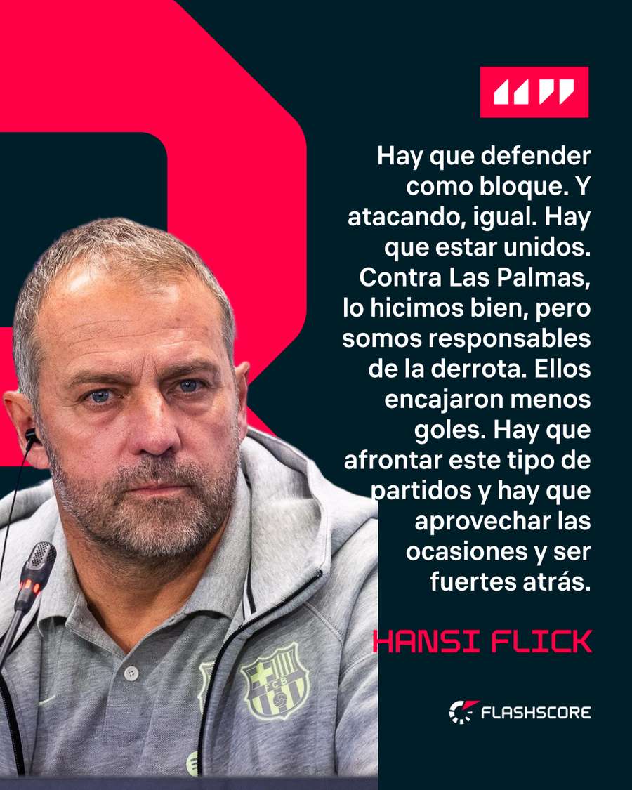 Hansi Flick, sobre el momento del Barça