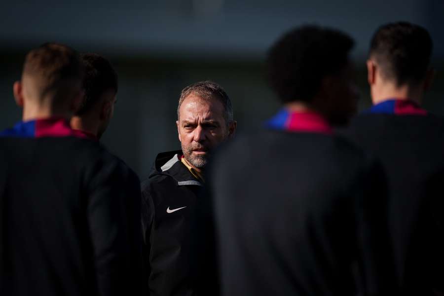 Flick, durante un entrenamiento