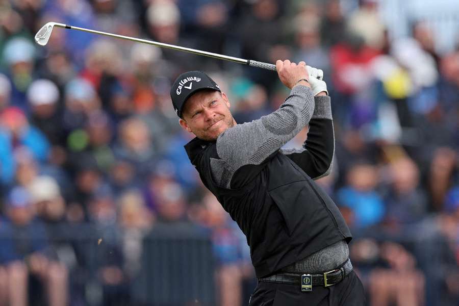 Danny Willet tees off at Royal Liverpool