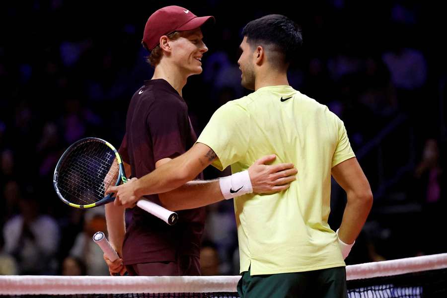 Jannik Sinner e Carlos Alcaraz a Seul lo scorso 10 gennaio