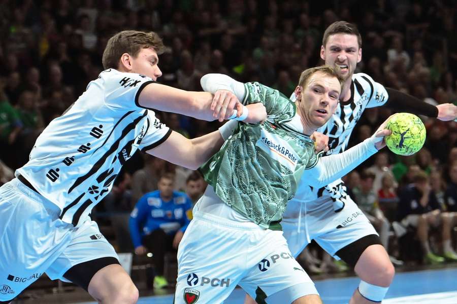 Mathias Gidsel beim Wurf. Mathias Gidsel beim Wurf.