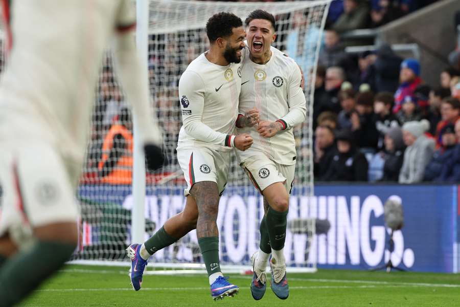 L'esultanza di Enzo Fernandez