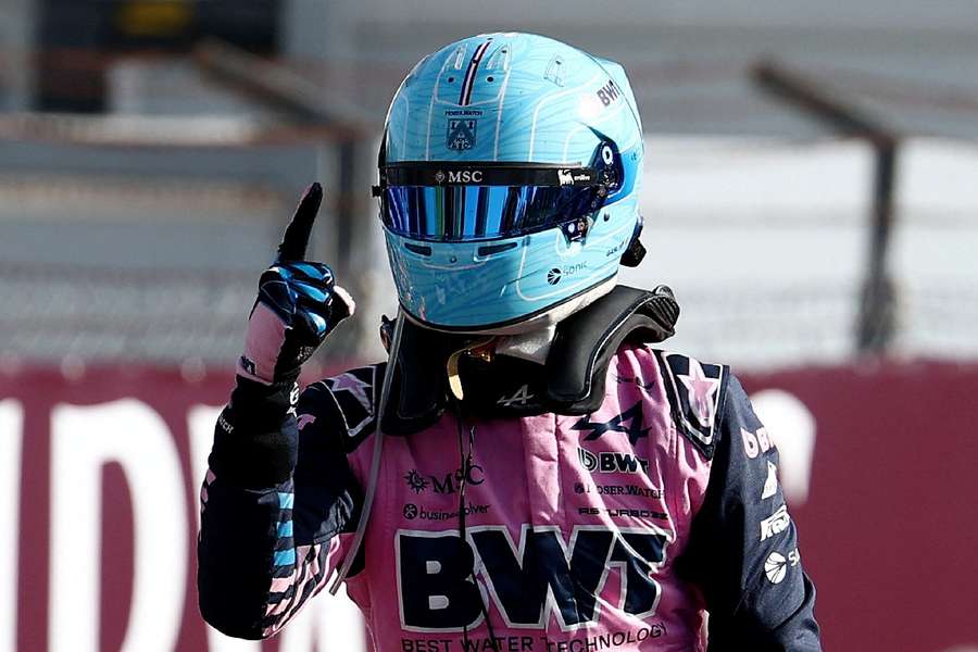 Pierre Gasly celebrates pole position