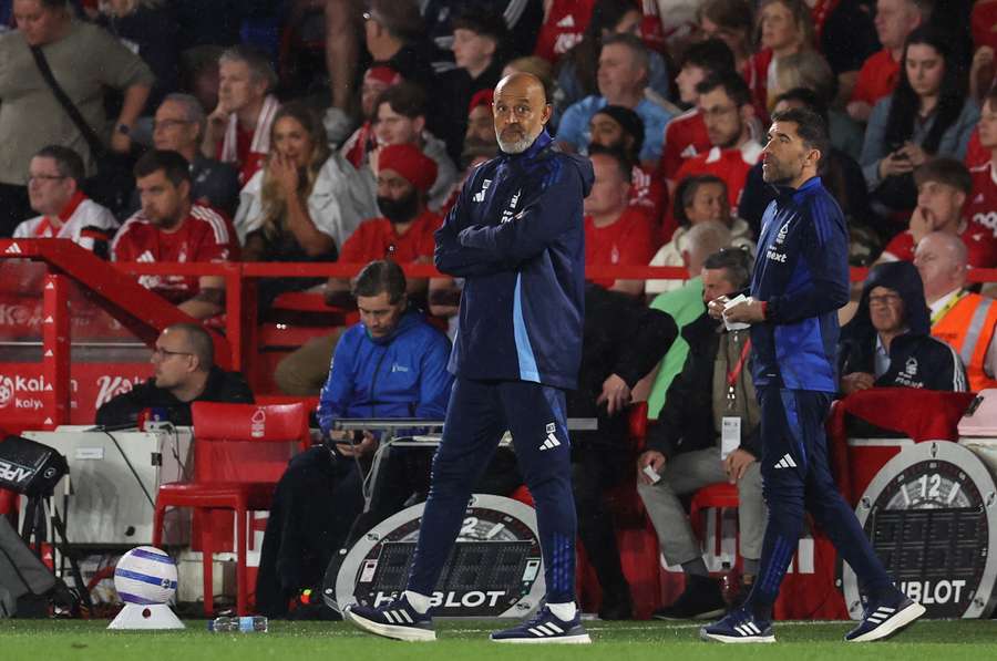 Nuno Espirito Santo on the touchline at the City Ground