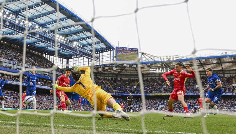 Enzo Fernandez opens the scoring for Chelsea against Liverpool on Sunday, May 4th, 2025