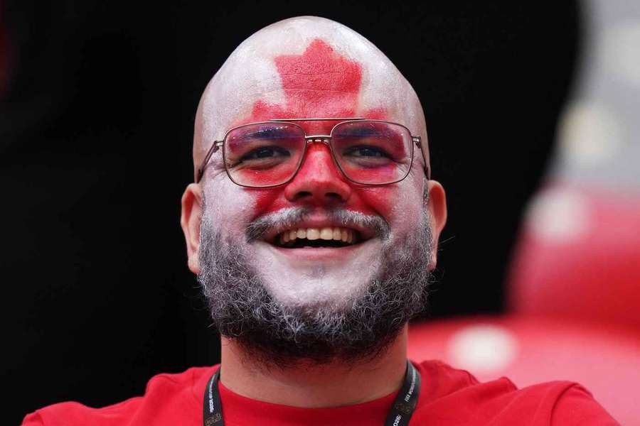 Nadšený kanadský fanoušek na MS 2026 ve Vancouveru.