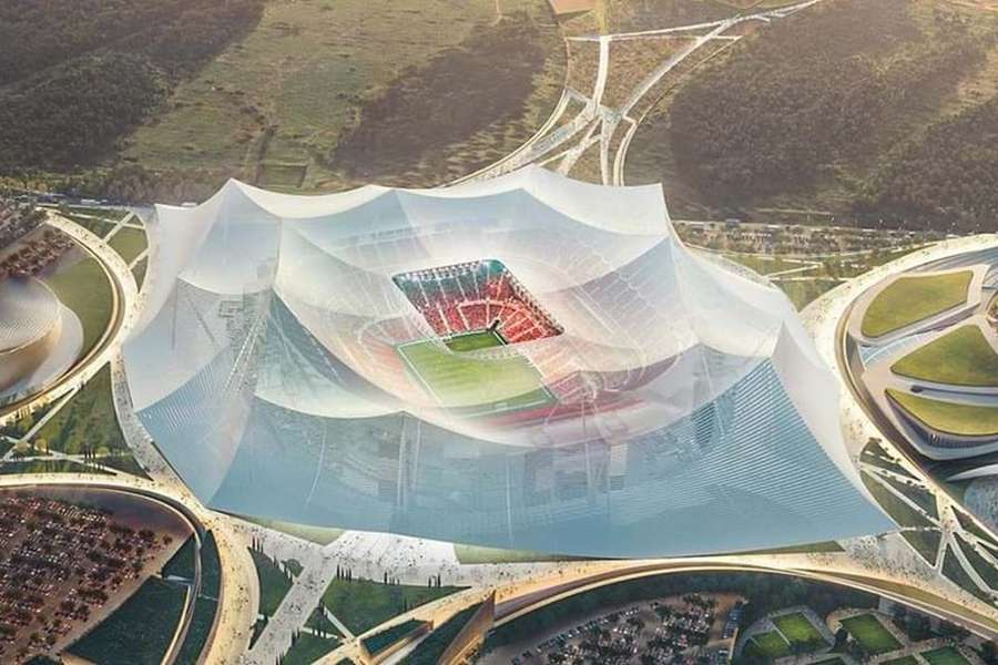 O novo Estádio Hassan II de Casablanca