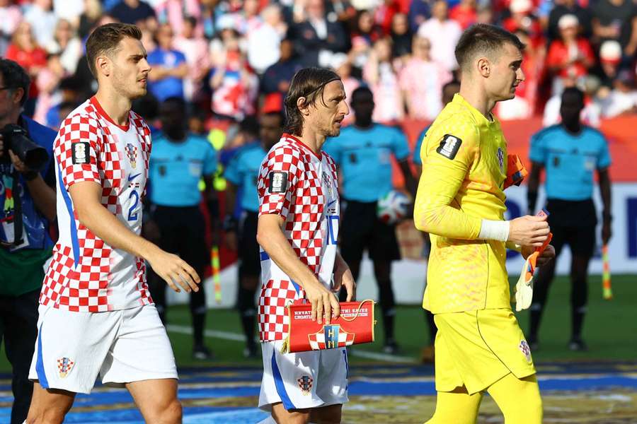 Stanisic, Modric und Livakovic im letzten Gruppenspiel. Stanisic, Modric und Livakovic im letzten Gruppenspiel.