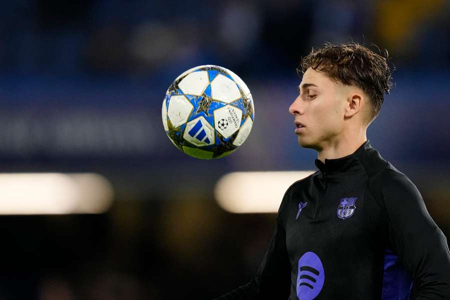 Fermin Lopez à l'échauffement.