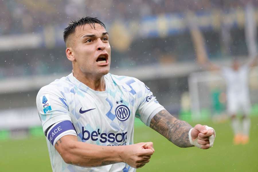 Inter-Kapitän Lautaro Martinez jubelt Inter-Kapitän Lautaro Martinez jubelt