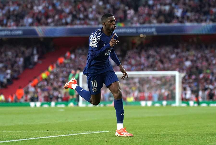 Ousmane Dembele celebra otro gol con el PSG Ousmane Dembele celebra otro gol con el PSG