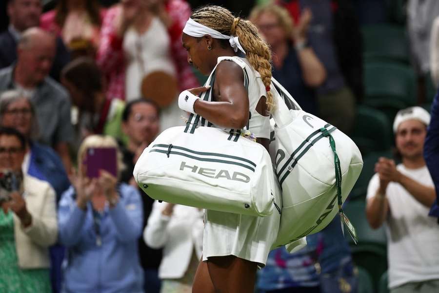 Coco Gauff après sa défaite.