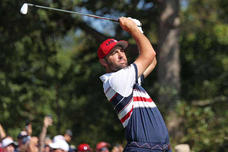 Scottie Scheffler, pictured competing at the Ryder Cup