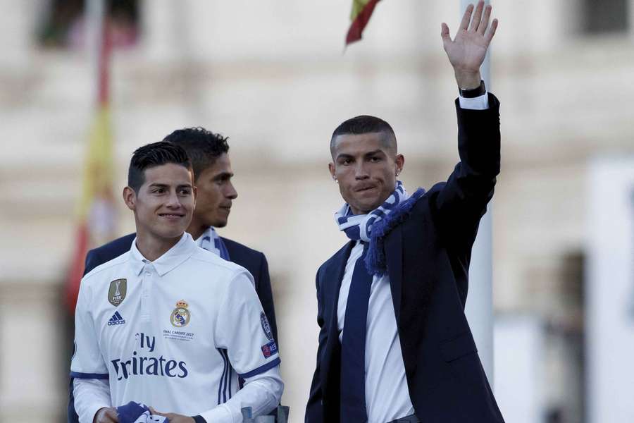 James y Cristiano Ronaldo, en su etapa en el Madrid James y Cristiano Ronaldo, en su etapa en el Madrid