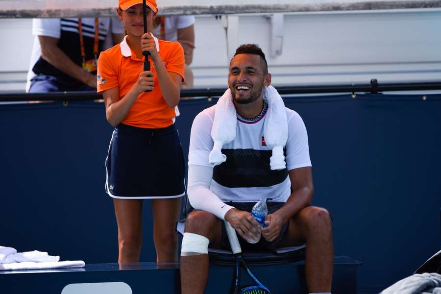 Kyrgios in 2019 op de baan