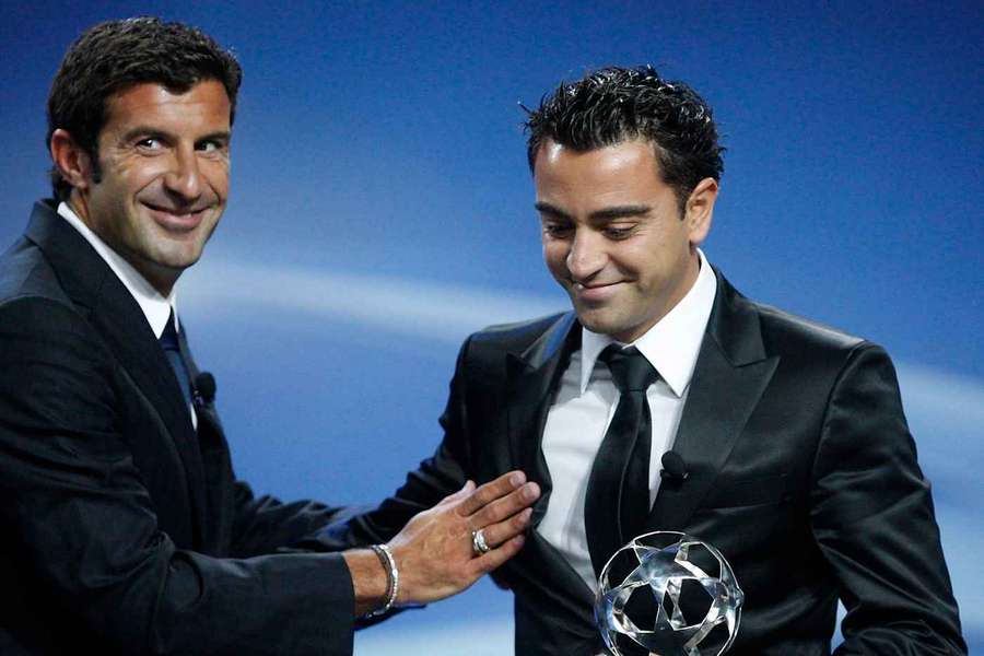 Luis Figo și Xavi