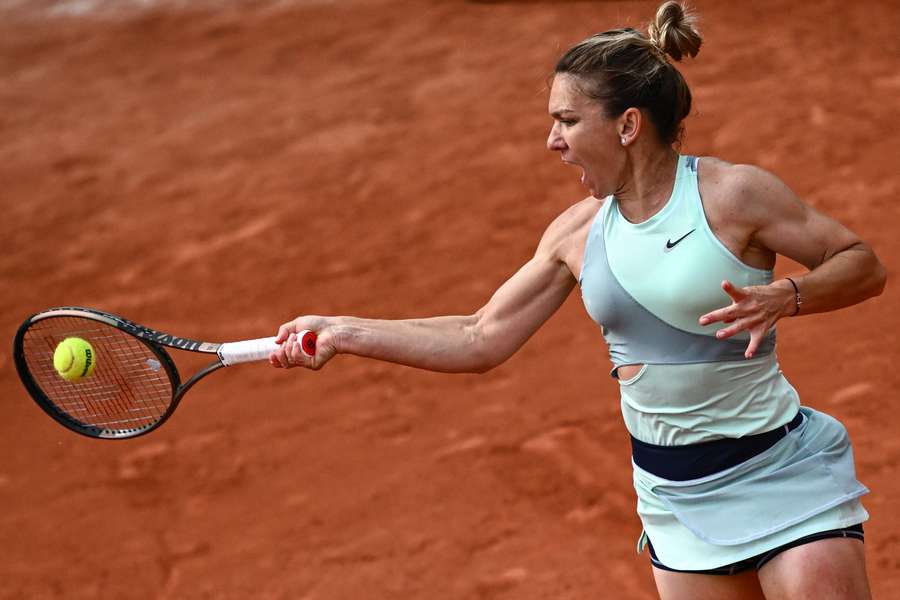 Simona Halep lors du tournoi de Roland-Garros. 