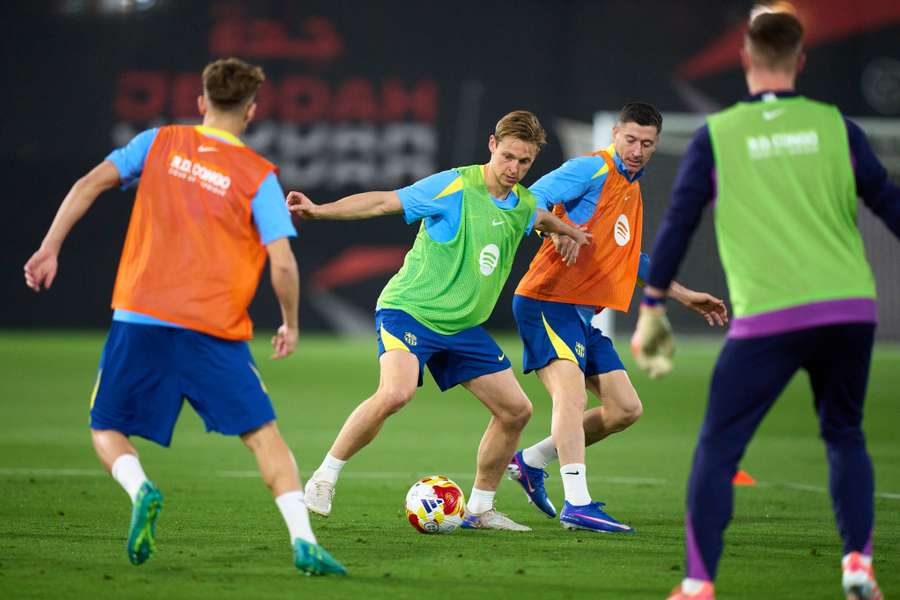 Entrenamiento del Barça en Yeda