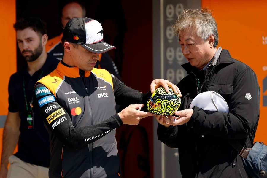 Lando Norris (l.) beim Formel 1 GP Japan 2025