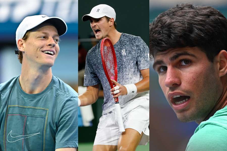 Jannik Sinner, Joao Fonseca și Carlos Alcaraz