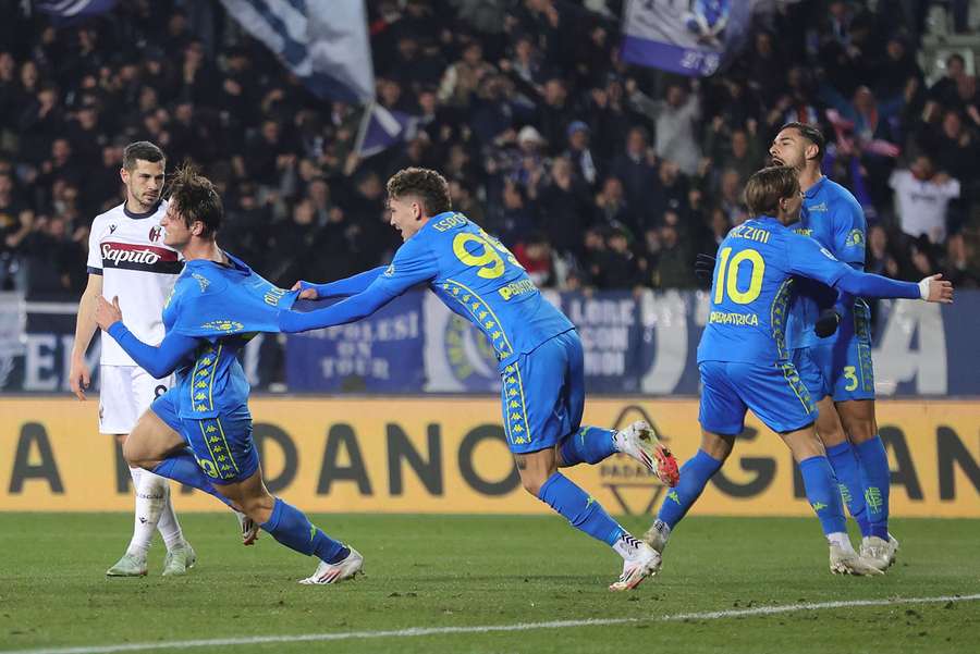 L'esultanza dopo l'1-0