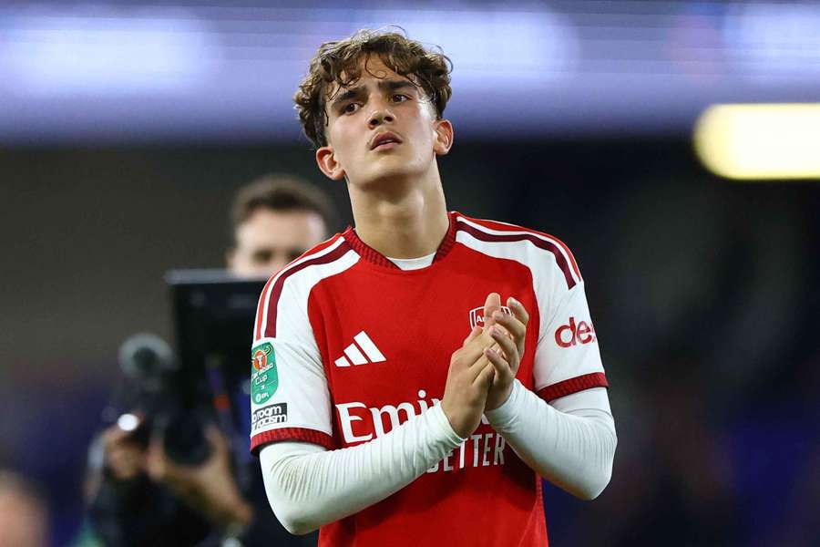 Arsenal's Max Dowman celebrates after the match Arsenal's Max Dowman celebrates after the match