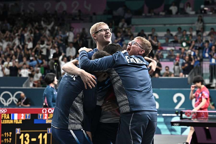 France celebrate winning their bronze