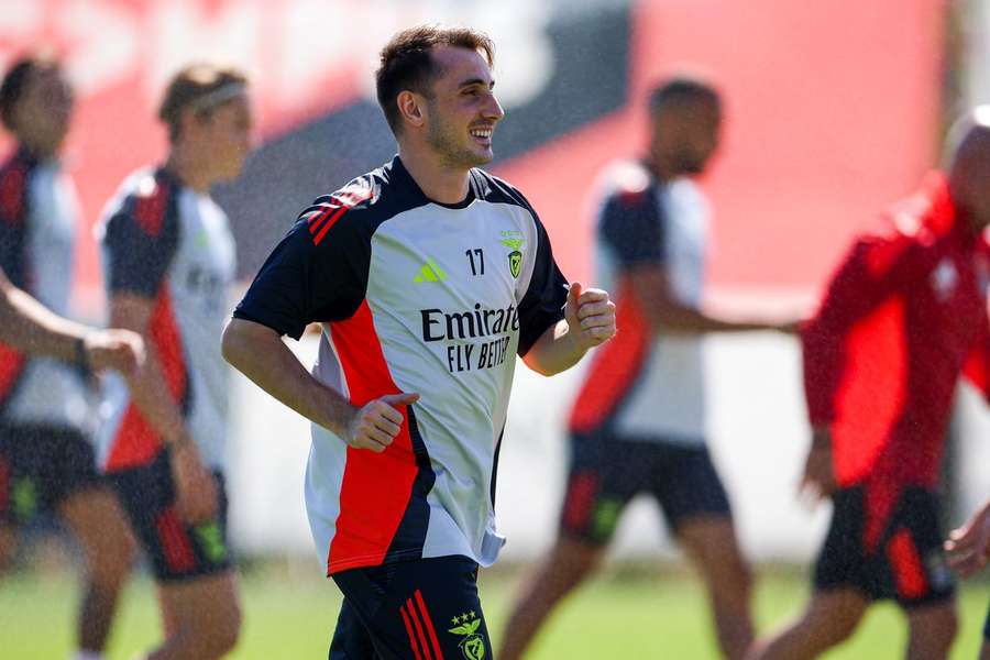 Internacionais e reforços no treino do Benfica: