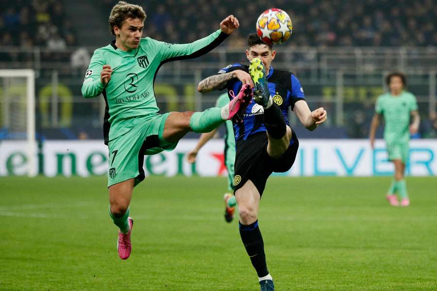 Antoine Griezmann in action against Inter in the Champions League