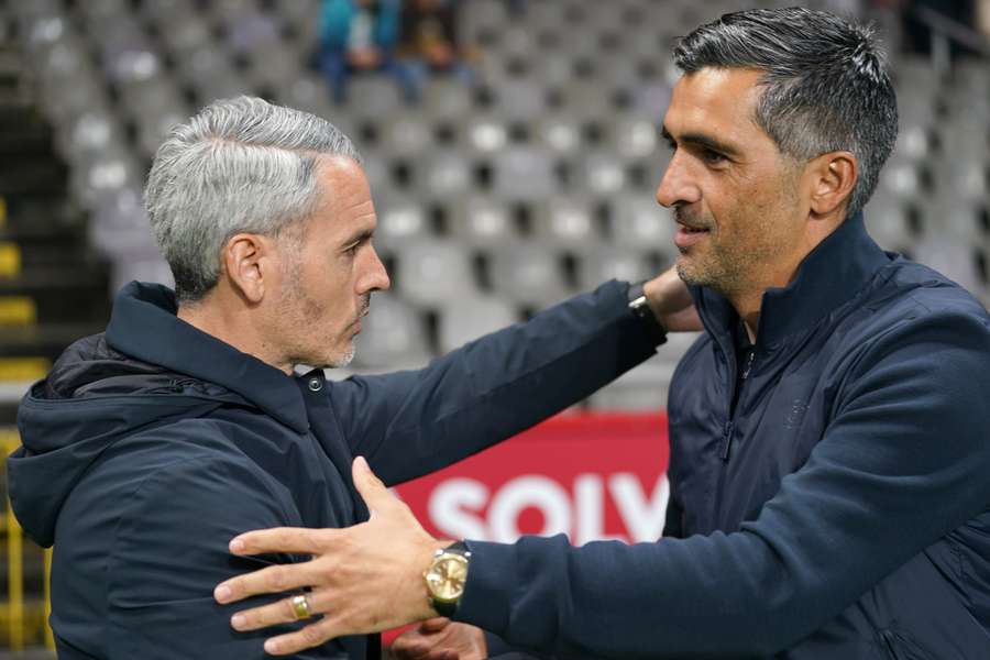 Vicens e Custódio antes do apito inicial