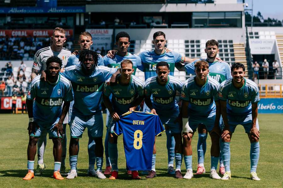 Estrela da Amadora com a camisola de Quévin no Real SC Estrela da Amadora com a camisola de Quévin no Real SC
