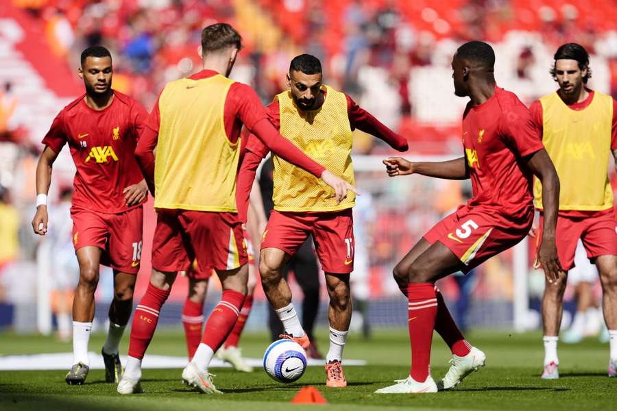 Mohamed Salah și coechipierii sîi la antrenamente
