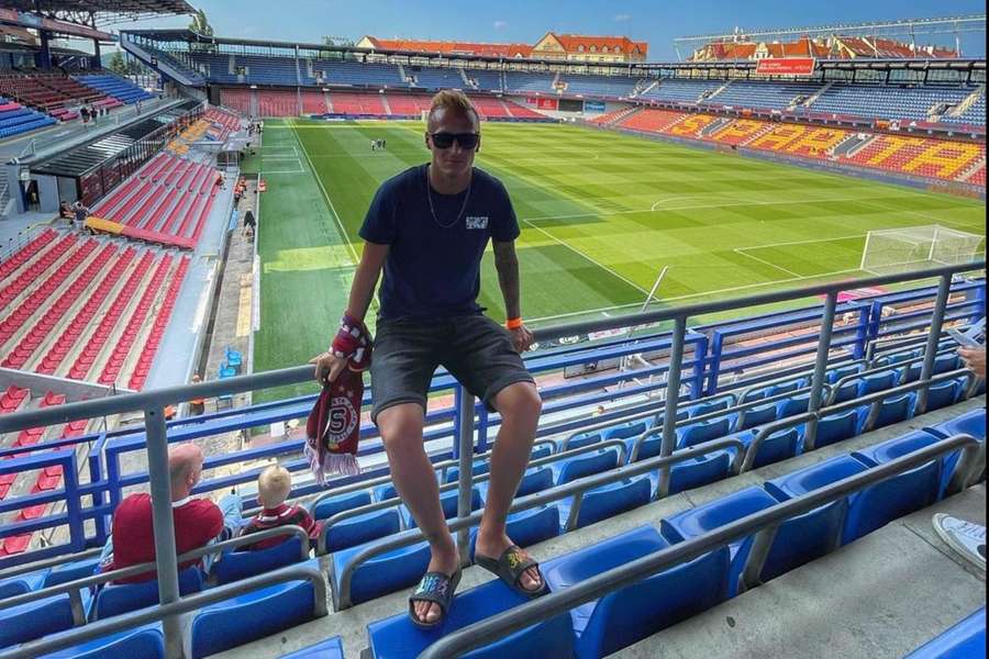 Tomáš Portyk na stadionu své oblíbené Sparty.