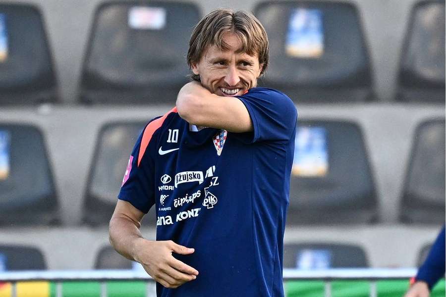 Modric à l'entraînement ce jeudi.