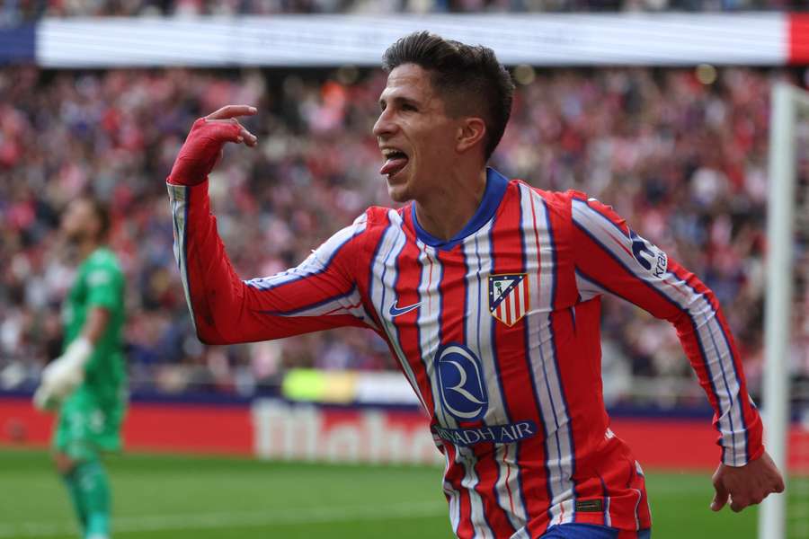 Giuliano Simeone celebra su gol ante Las Palmas